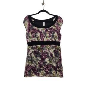 Vintage y2k Gitano Medium Floral Lace Paisley Shirt Top Art Fairy Whimsy Goth